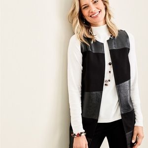 Chicos Black Mixed Vest